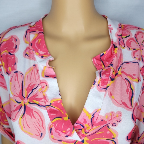 SIMPLY SOUTHERN COASTAL FLORAL TUNIC EUC SMALL - Picture 2 of 8